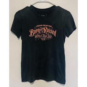 John Mayer T-Shirt 2013 Born Raised Tour Womens Large Official Issue Concert Tee